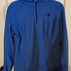 The North Face Women’s Quarter Zip Blue Fleece Medium